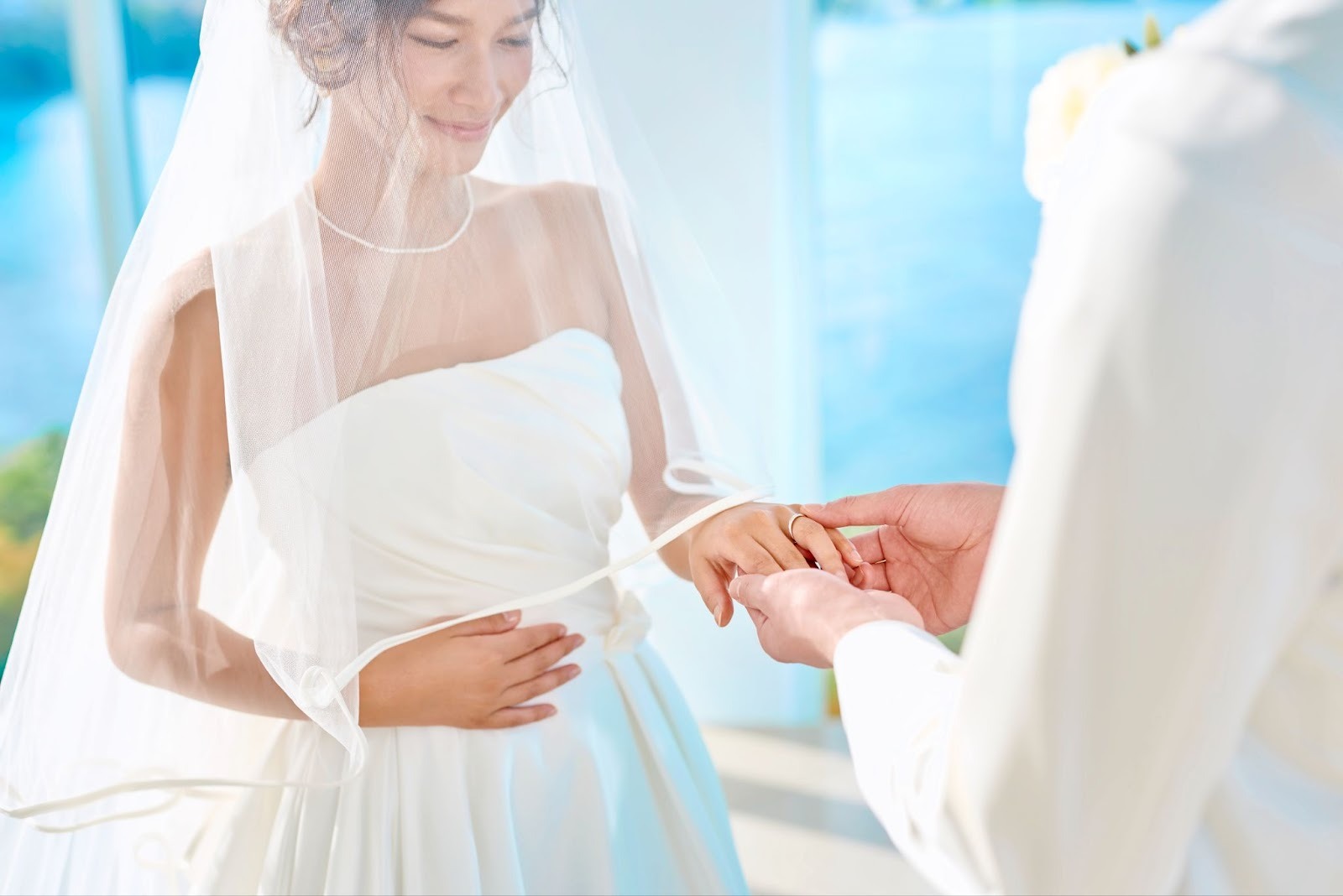 結婚式場と新婦