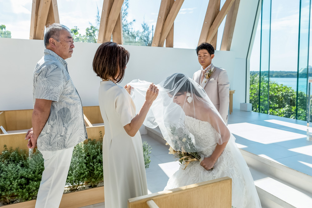 結婚式のベールダウン