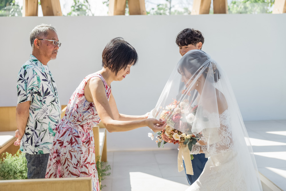結婚式のベールダウン